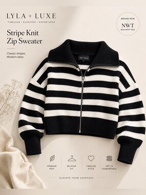 James zip up cardigan by Lyla & Luxe